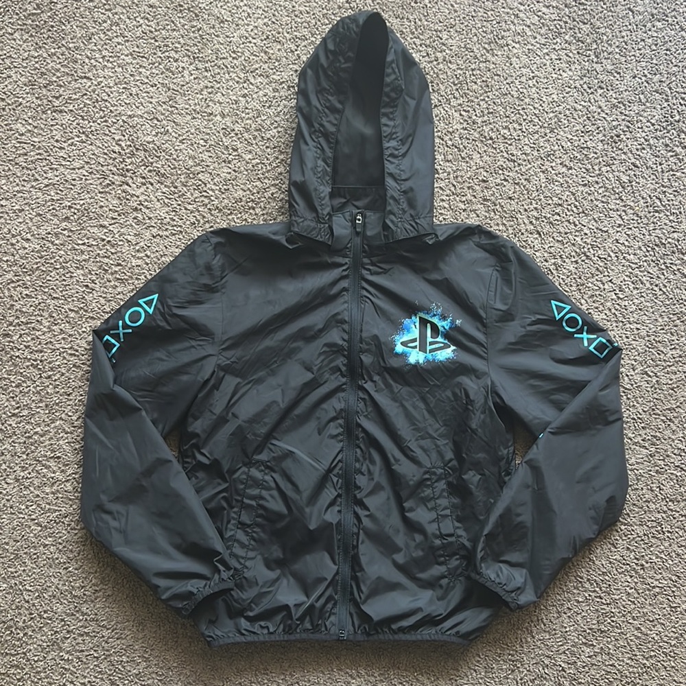 H&M x PlayStation Youth Windbreaker Jacket with removable hood